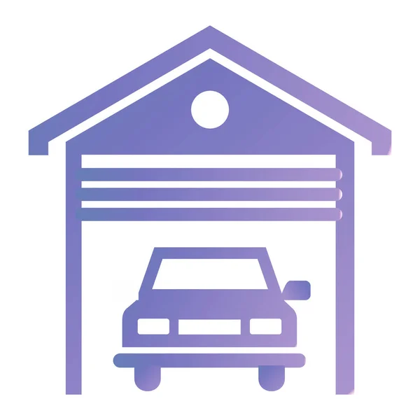 Garage Vector Icon Illustration — Vetor de Stock