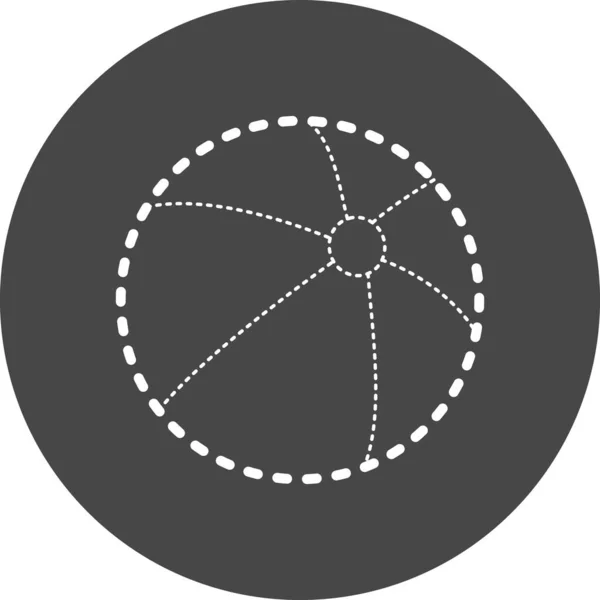 Icône Web Balle Illustration Vectorielle — Image vectorielle