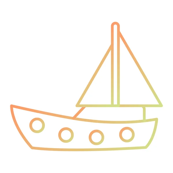 Bateau Icône Vectoriel Illustration — Image vectorielle