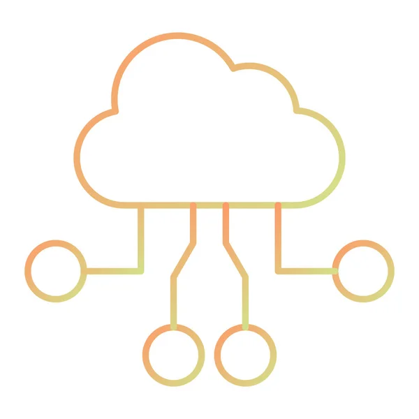Cloud Computing Simple Design — Stock Vector
