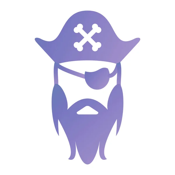 Pirate Skull Icon Cartoon Police Captain Vector Icons Web Design — Image vectorielle