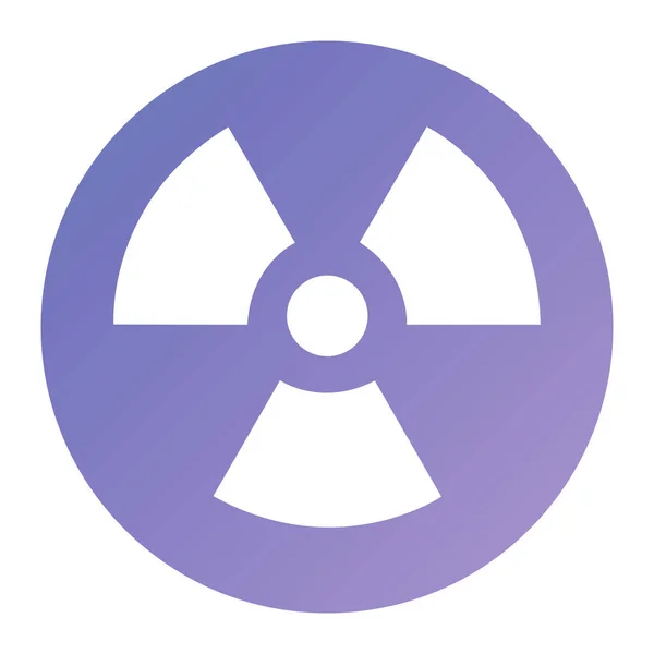 Radiation Sign Icon Flat Illustration Radioactive Vector Symbol Web Design — Stok Vektör