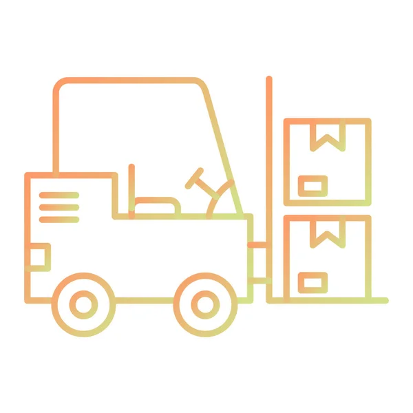 配送トラックのアイコンベクトルイラストデザイン — ストックベクタ