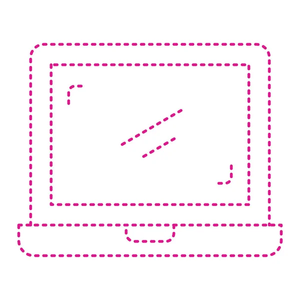 コンピュータとスクリーンベクトルのイラストデザインのノートパソコン — ストックベクタ