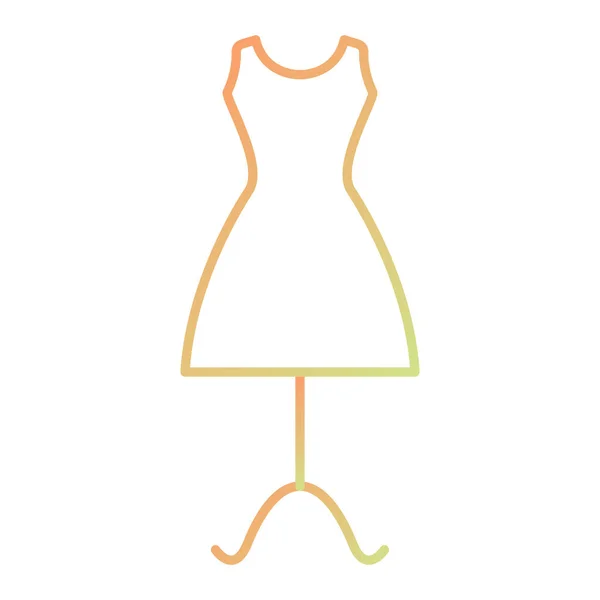 Icône Robe Schéma Illustration Vêtements Vectoriel Symbole Pour Toile — Image vectorielle