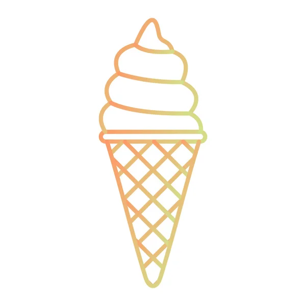 Конус Мороженого Изолирован Белом Фоне — стоковый вектор