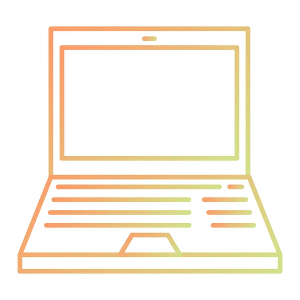 Laptop Computer Screen Vector Illustration Design — Stock Vector