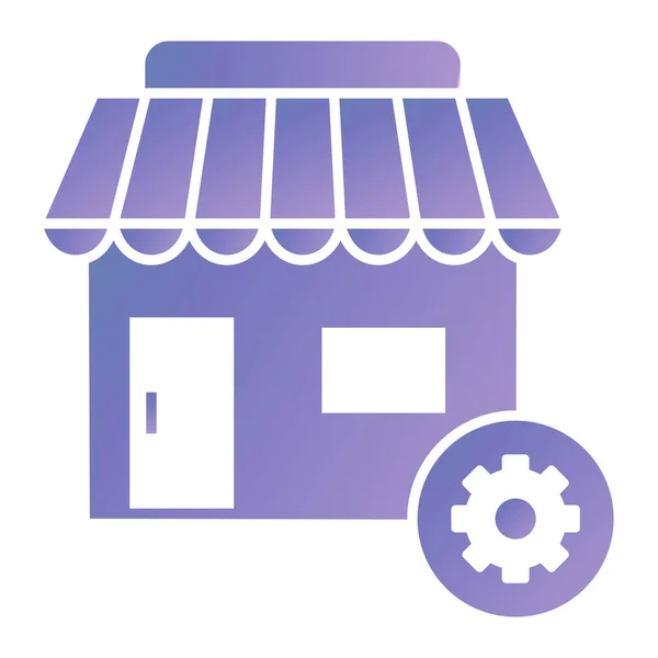 Tienda Icono Web Vector Ilustración — Archivo Imágenes Vectoriales