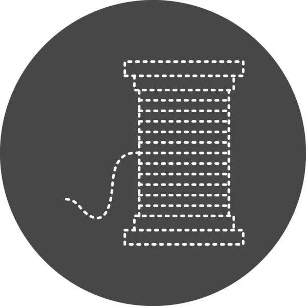 Unique Thread Vector Thin Line Icon — Stockvektor