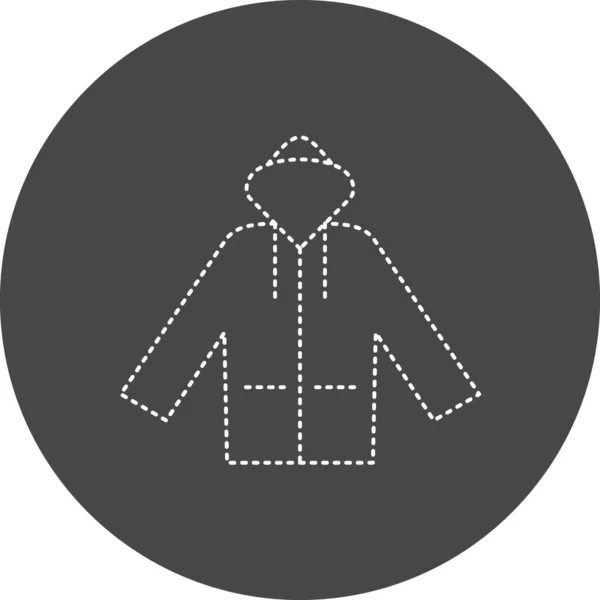 Coat Web Icon Vector Illustration — Stok Vektör