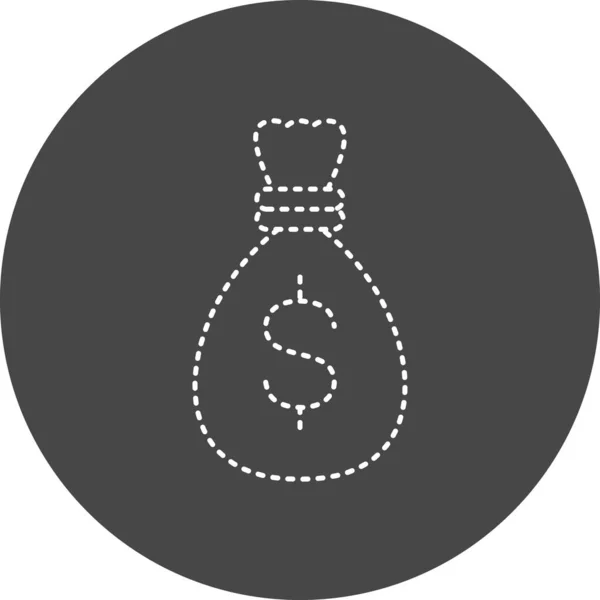 Web Icon Simple Illustration Money Bag Coins — Stock vektor
