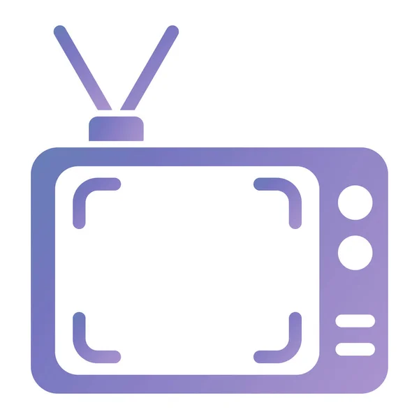 Televisión Icono Web Ilustración Simple — Vector de stock