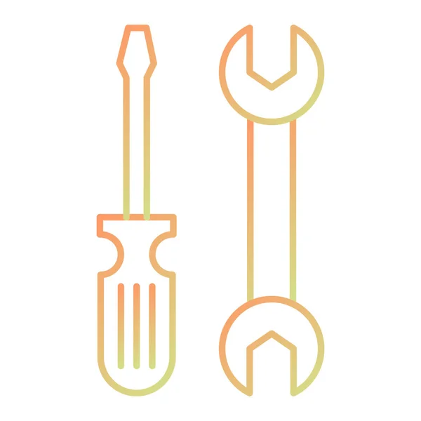 Wrench Screwdriver Tool Icon Vector Illustration Graphic Design — Vetor de Stock