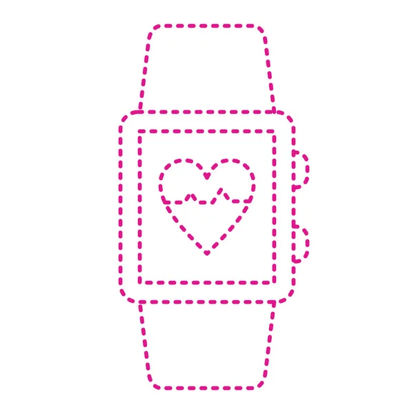 Smartwatch Con Diseño Ilustración Vectores Frecuencia Cardíaca — Vector de stock