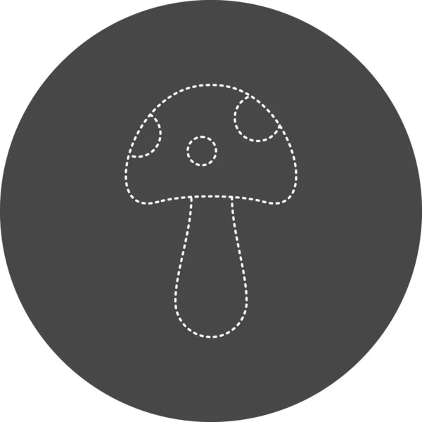 Vector Illustration Mushroom Icon — Stock Vector
