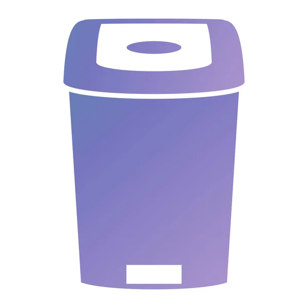 Trash Can Icon Cartoon Blue Toilet Vector Icons Web Isolated — Archivo Imágenes Vectoriales