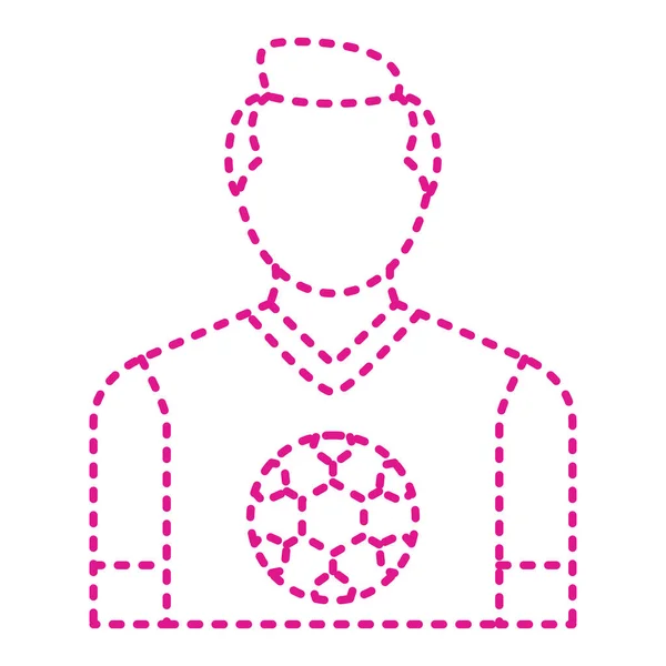 Homme Avec Une Icône Balle Illustration Vectorielle — Image vectorielle