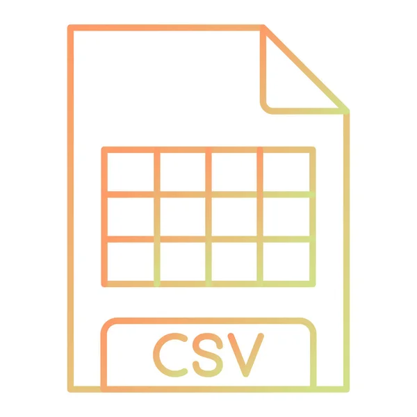 Filformat Ikon Vektor Tunn Skylt Isolerad Kontur Symbol Illustration — Stock vektor