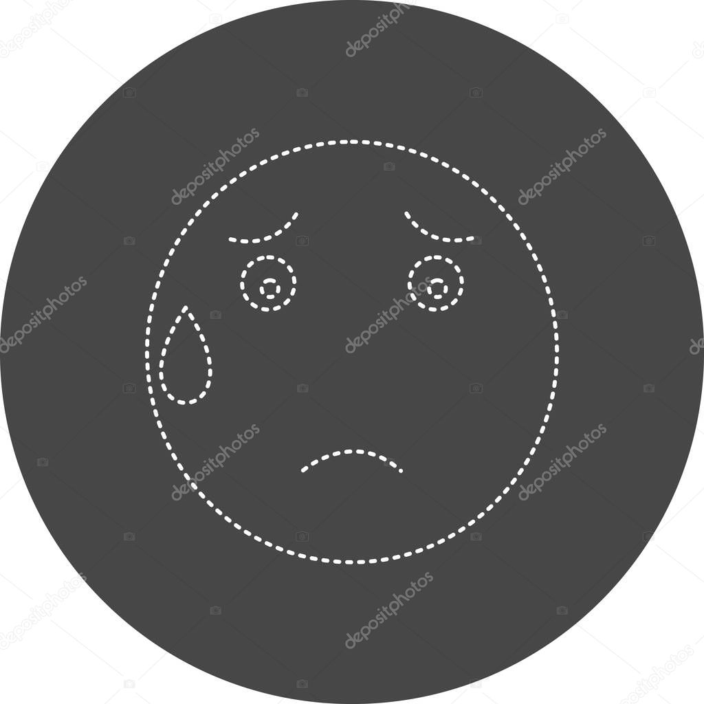 vector illustration of Embarrased  face icon