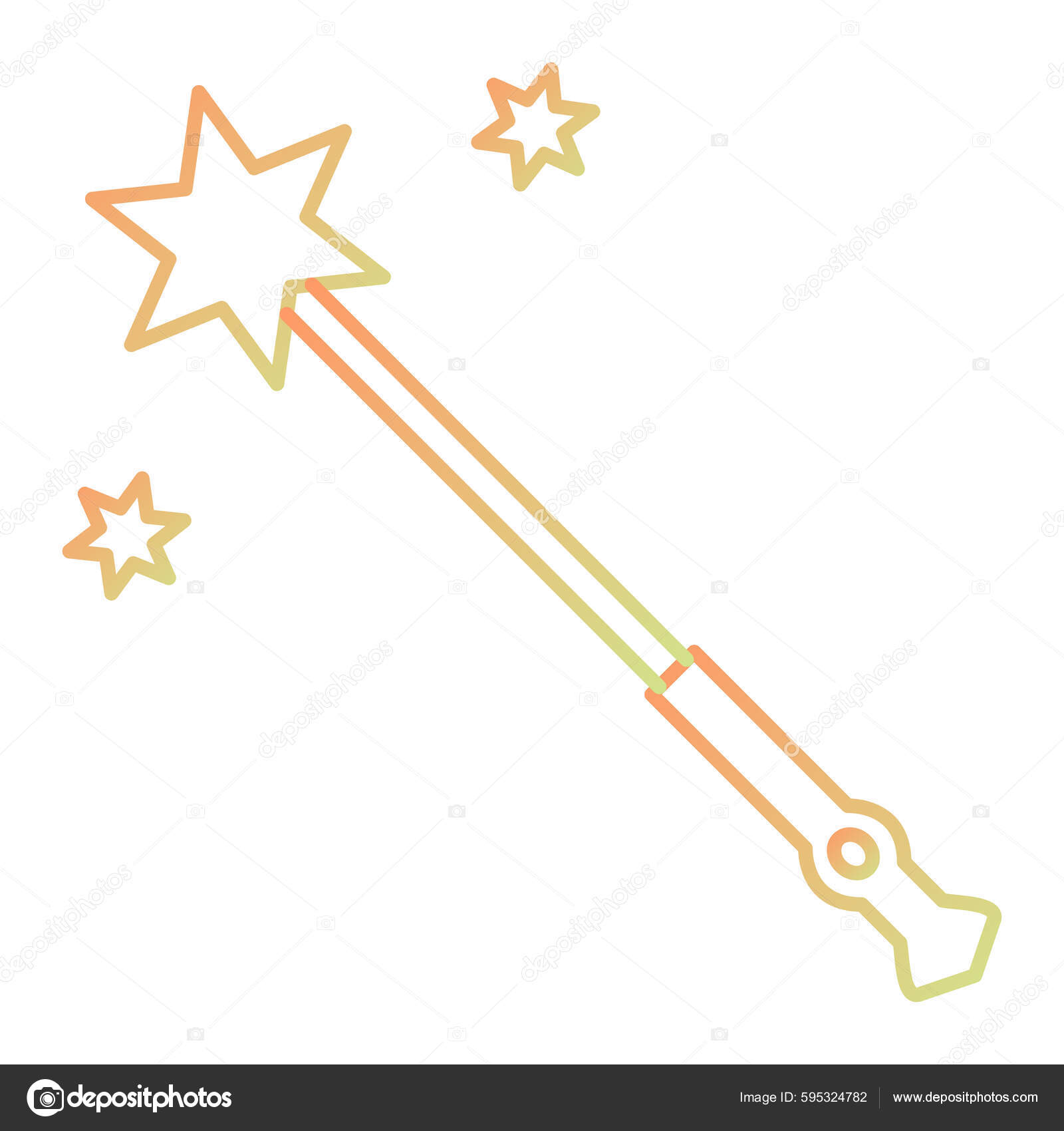 Волшебная Палочка Векторная Иллюстрация Векторное Изображение.