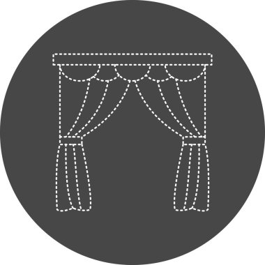 vector illustration of a curtain icon