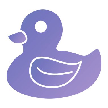 Ördek ikonu. Web için basit plastik oyuncak vektör simgeleri çizimi