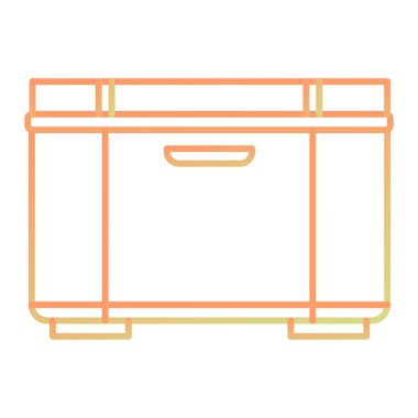 Modern b 'nin vektör illüstrasyonu çekmece simgesinden yoksun