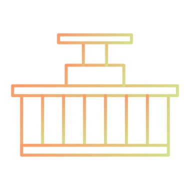 train icon in simple style isolated vector illustration