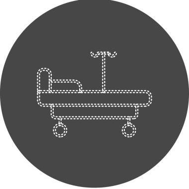 Yatak simgesinin vektör illüstrasyonu