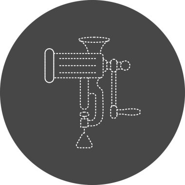 et kıyma makinesi simge vektör çizim