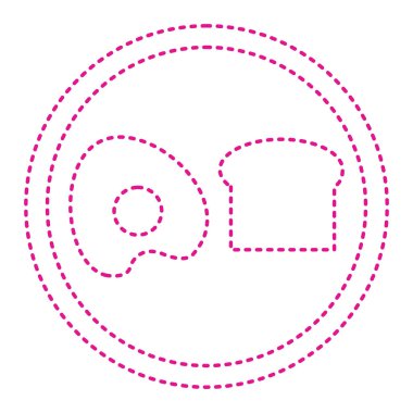 bread with egg icons vector illustration design