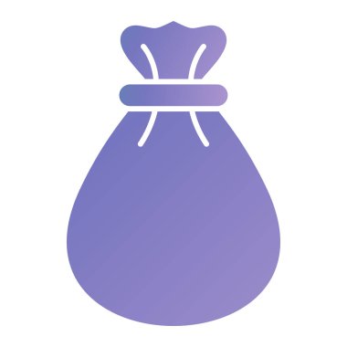 torba simgesi. Web için para çuvalı vektör simgelerinin basit çizimi