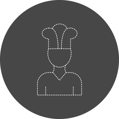 Şef simgesinin vektör illüstrasyonu 