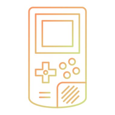 oyun konsolu simgesi. Web için gamepad vektör simgelerinin özet çizimi