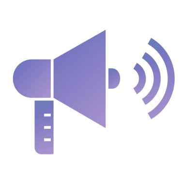 Megafon ikonu vektör illüstrasyonu