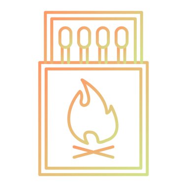 matches vector white thin linear isolated on white background