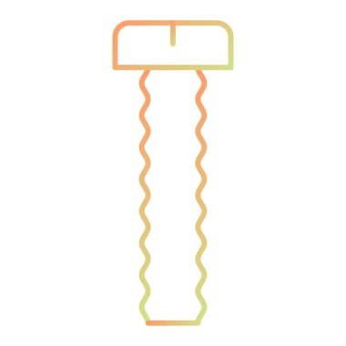 Tirbuşon simgesi. Vektör çizim