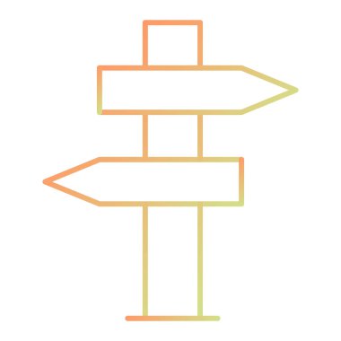 direction arrow icon. outline illustration of signpost vector icons for web