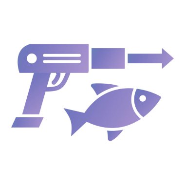 balık simgesi vektör illüstrasyonu