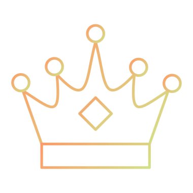 Taç ikonu. vektör illüstrasyonu