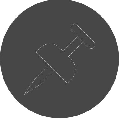 Pushpin icon, vector illustration simple design