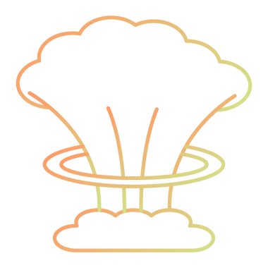 nuclear explosion. web icon simple illustration