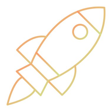 roket ikonu vektör illüstrasyonu