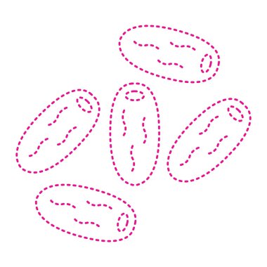 Mor ve pembe kalbin vektör çizimi