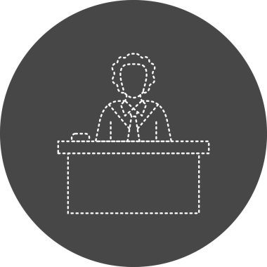 vector illustration of Court Room icon 
