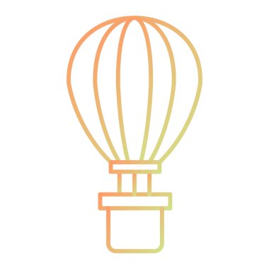 hot air balloon icon. outline illustration of aerostat vector line icons for web design