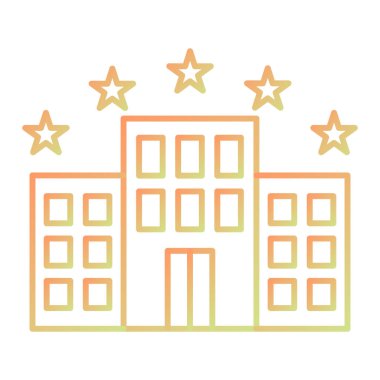 Bina. Web simgesi basit illüstrasyon