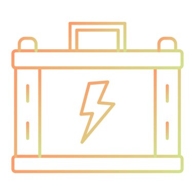 pil simgesi. Web için araba vektör simgelerinin özet çizimi