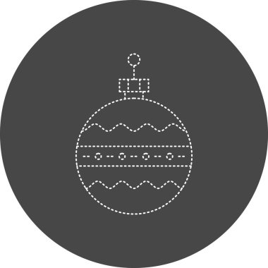 Noel topu ikonu vektör illüstrasyonu