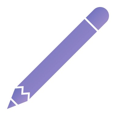 pencil icon vector illustration, clip art sign, color isolated on white.